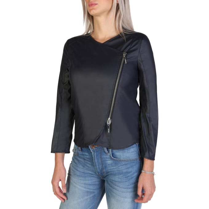 Armani Jeans Dames Blouson Jacket Slim Fit Volledige Mouwen Blauw