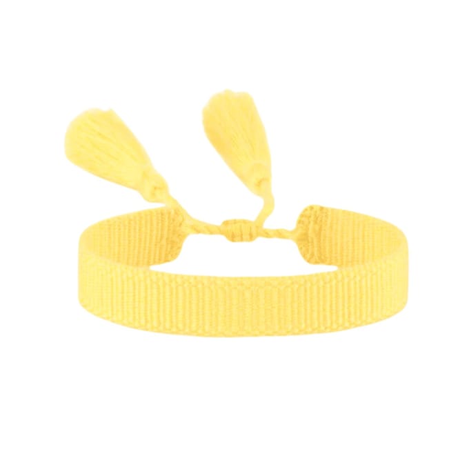 Planet Pink - Katoenen armbandje pastel geel