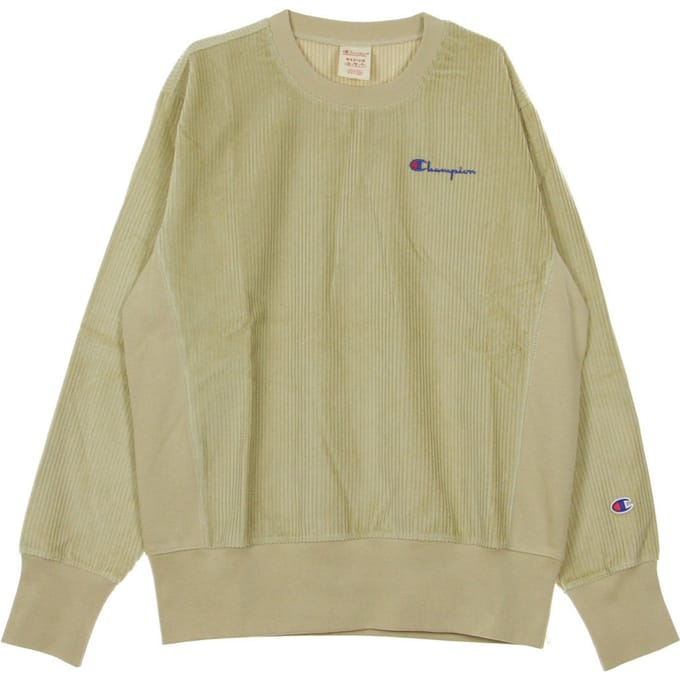 Corduroy herensweatshirt met ronde hals en tarwe