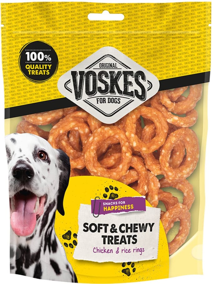 Voskes Hondensnack Ringen Kip & Rijst - 400 gr