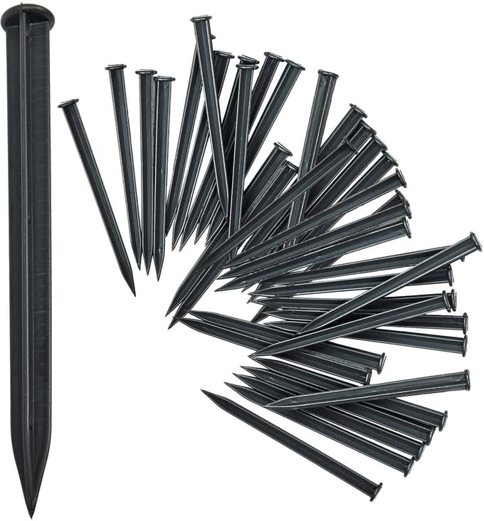 Garronda – Plastic Anker – 18cm - Voor Graskant – Bedrand – 100xZwart - GD-JBM-Bolt