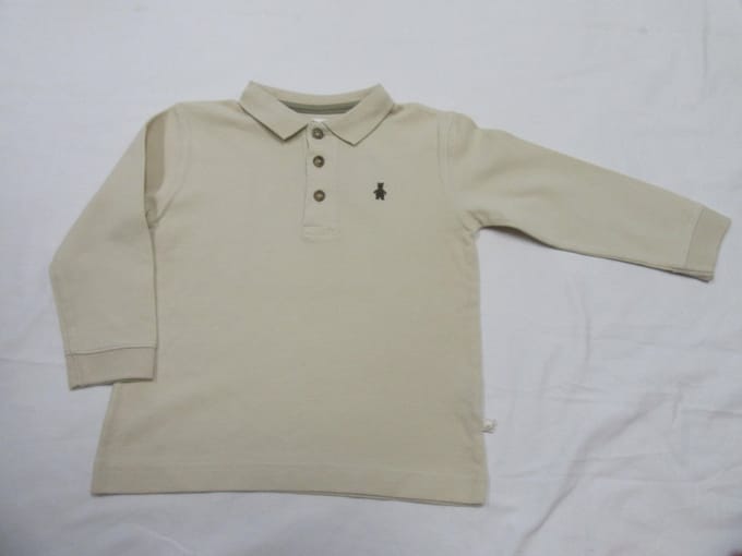 noukie's , jongens , polo met lange mouw , beige , 4 jaar  104