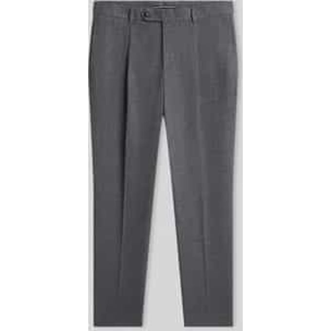tapered fit bandplooibroek van katoenmix