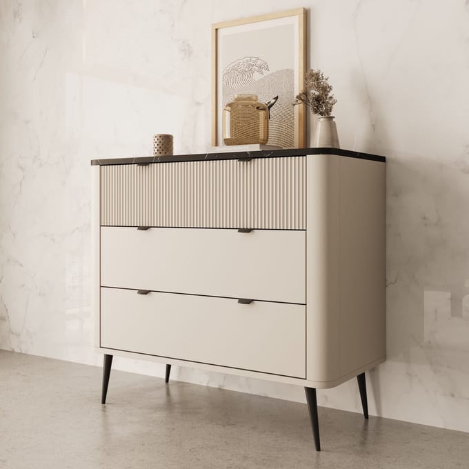 Meubella - Ladekast Mace - Beige - 90 cm