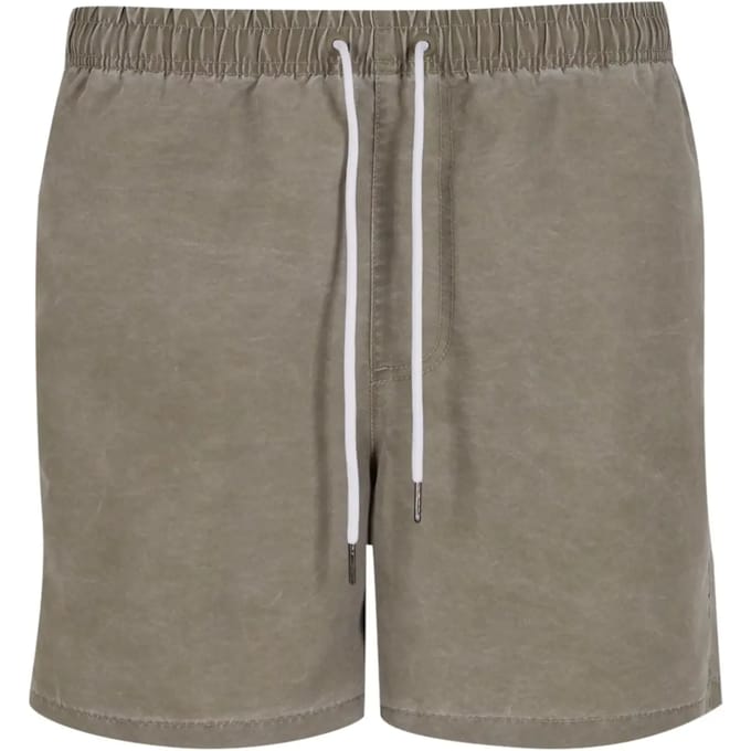 Urban Classics - Washed Zwemshorts - 4XL - Olijfgroen