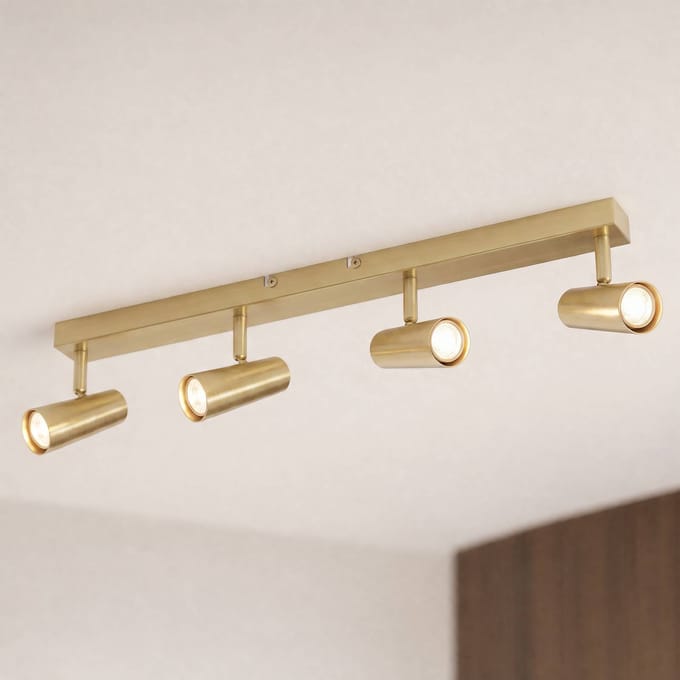 Lindby - buitenspot - 4lichts - Metaal - H: 11 cm - GU10 - messing