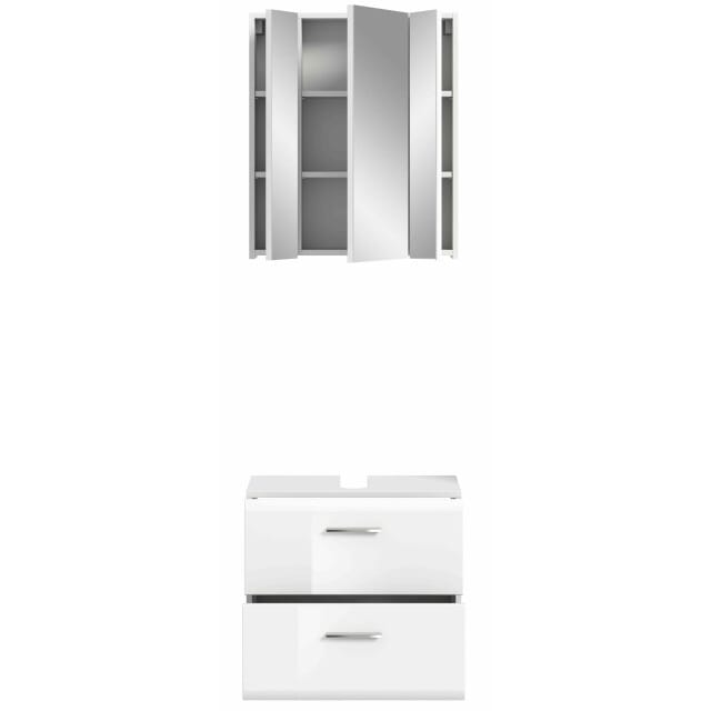 IJs badkamercombinatie wit hoogglans MDF TZ wit NB - 32x60x185cm
