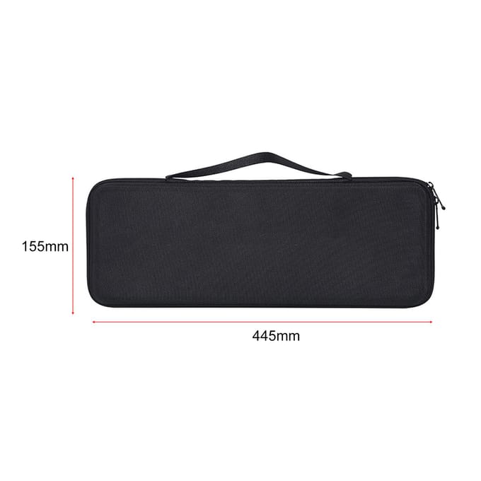 Tas met toetsenbord, draadloos toetsenbord, draagbare reisbeschermingstas voor Logitech MX Keys Advanced zwart