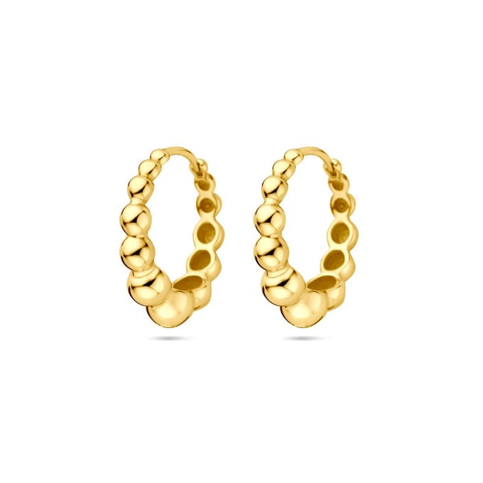Zilver Verguld (Geel) Klapoorringen 17 Mm 1 Micron 2103790