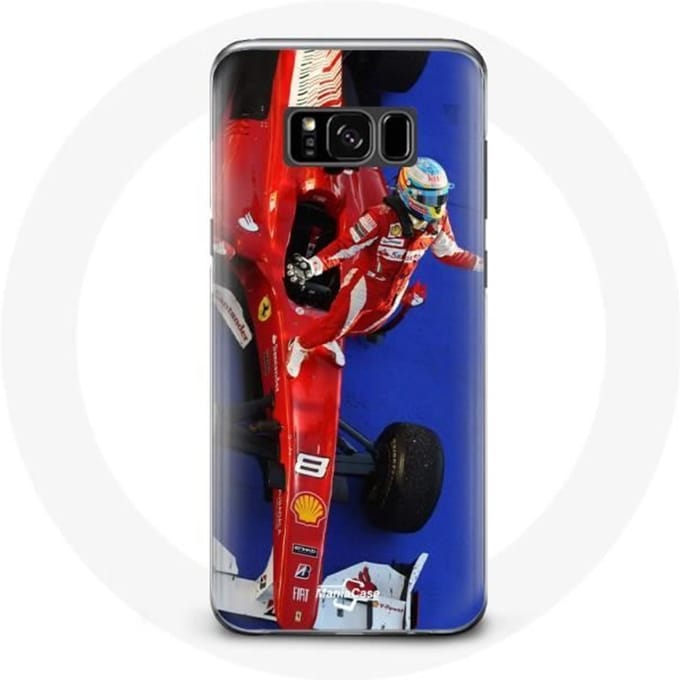 Coque - Formule 1 - Galaxy S8 - Rouge - Fernando Alonso - Rigide rouge