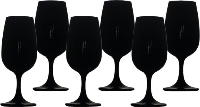 Vinata Forli INAO degustatieglazen - zwart - 6 stuks