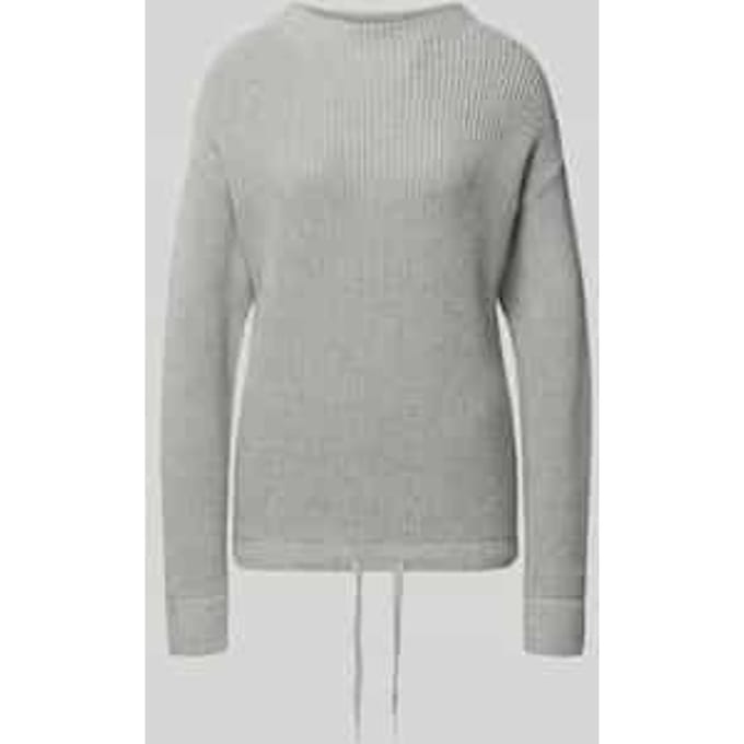 Oversized gebreide pullover met ribboorden