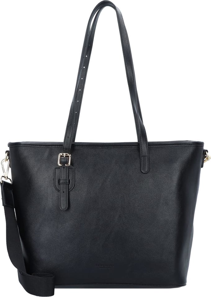 SEIDENFELT MANUFAKTUR Schoudertas Heby Shopper Black / Gold Zwart