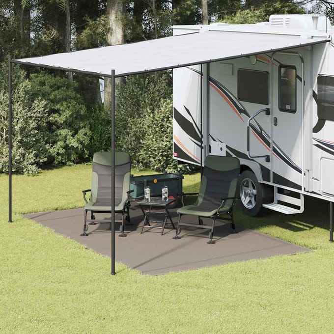 vidaXL - Tenttapijt - Lichtgrijs - 400 - x - 250 - cm - Polyetheen