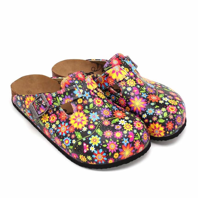 Goby – Flower Pop Dames Clogs – Vegan – Handmade – Maat 36