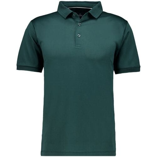 Ragman Polo Luxury Uni Color Mercerized Cotton Donker Groen / male