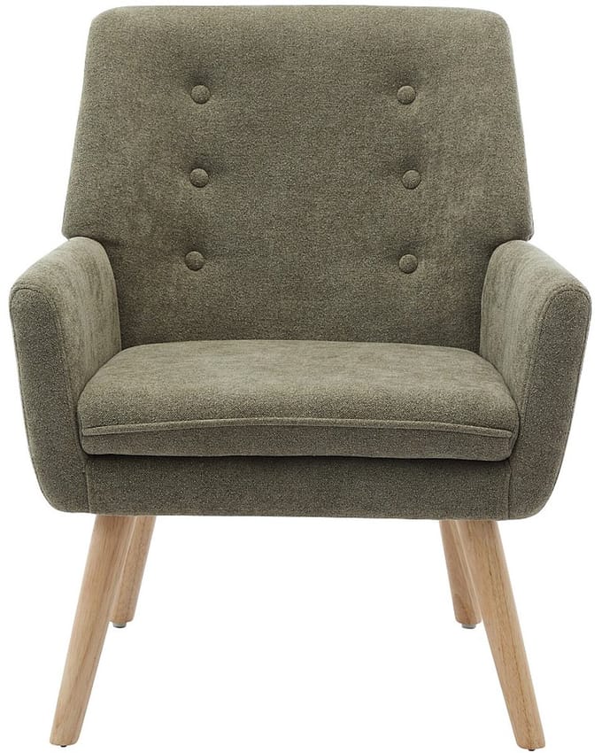 Vente-unique Fauteuil van groene stof SERINO