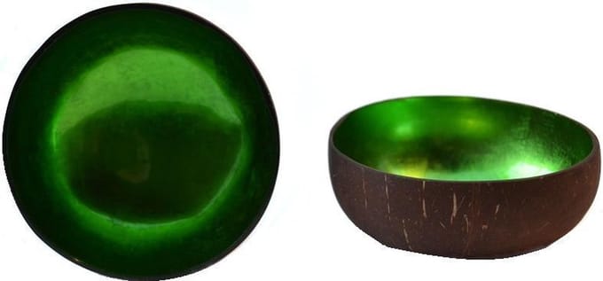 Floz coconut bowl - kokosnootschaal - groen - fairtrade - set van 2