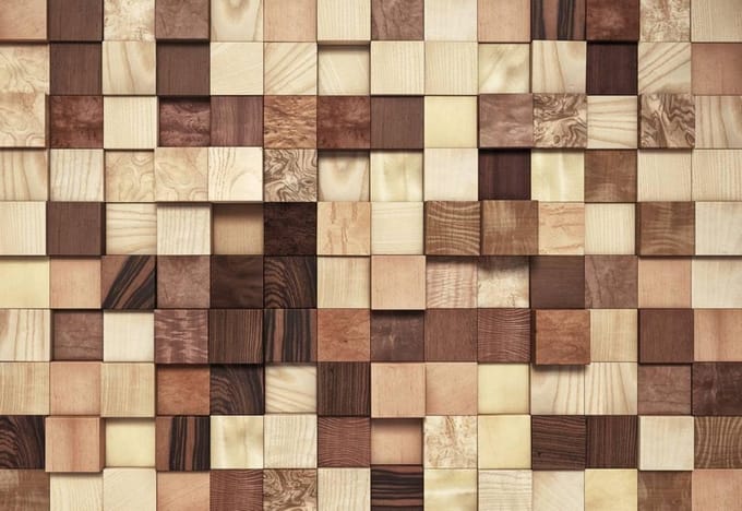 Komar Fotobehang Lumbercheck