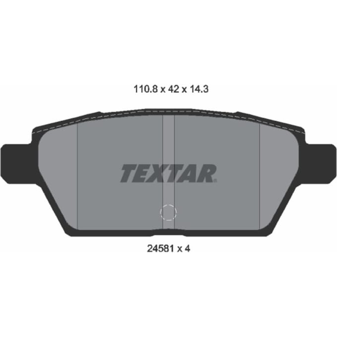 Remblokset TEXTAR 2458102, achter