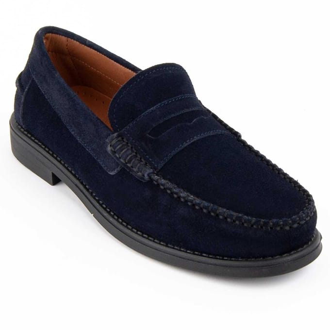 Mocasín De Piel Para Hombre. Purapiel Moretto4 102882 45 blauw