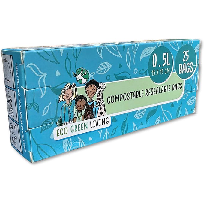 Eco Green Living Composteerbare Hersluitbare Voedselzakken 0.5L