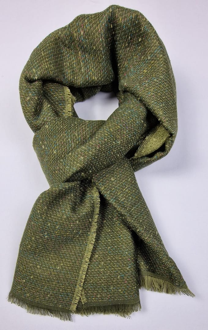 Wintersjaal met gekleurde glitters en 2 kanten / kleuren