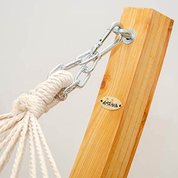 XL Hangmat met Houten Frame voor 2 Personen - Tuin Hammock