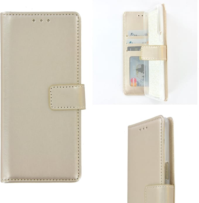 Pearlycase Hoes Wallet Book Case Goud Geschikt voor Sony Xperia 5