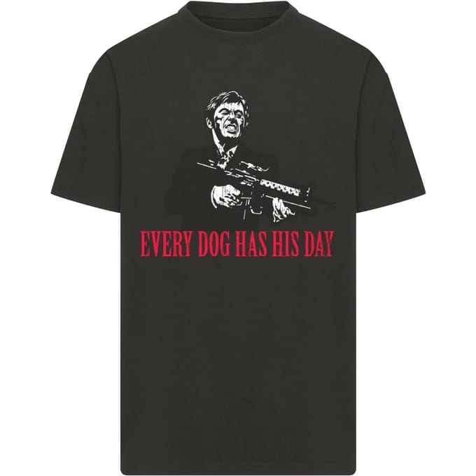 Merchcode Scarface - Every Dog Oversize Heren Tshirt - S - Zwart