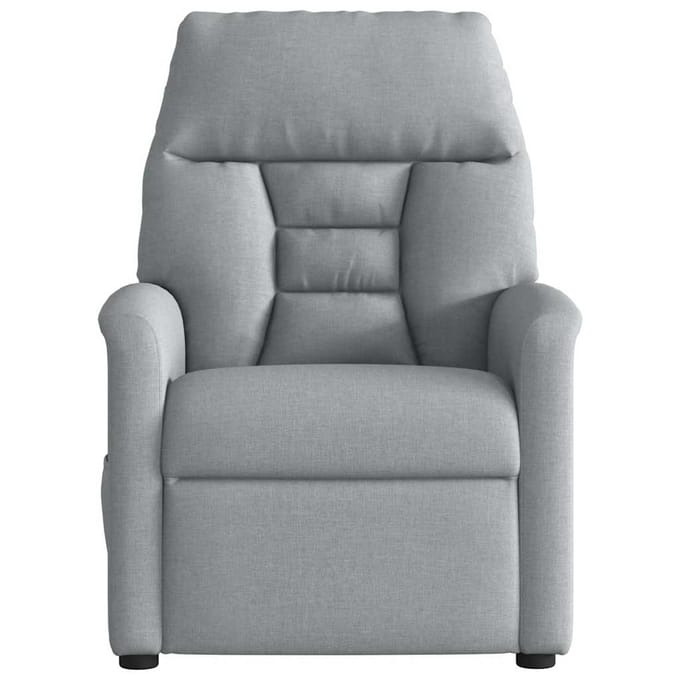 vidaXL - Fauteuil - verstelbaar - stof - lichtgrijs