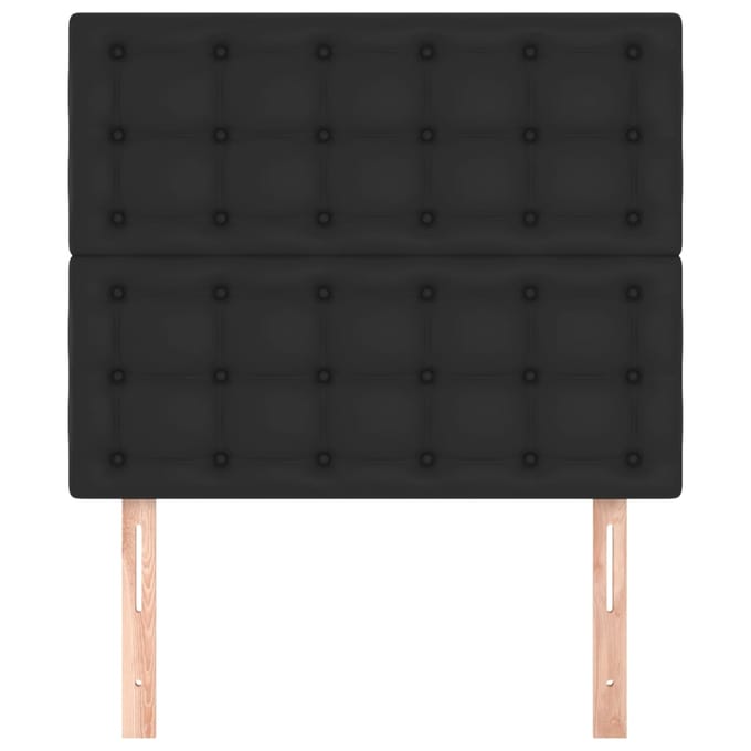 vidaXL - Hoofdbord - zwart - 100x5x118/128 - cm - kunstleer