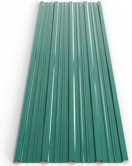 Gardebruk Dakplaten – Set van 12 Gegalvaniseerd Staal 129x46cm - Groen