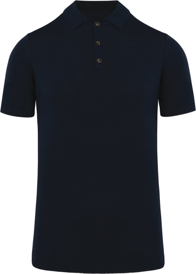 Spasso Ecologische tricot herenpolo SP203 - Navy Blue - L