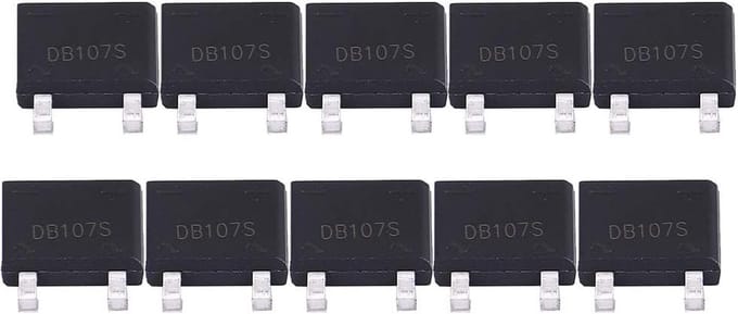 Gelijkrichter Brug - Diodebrug Set - Elektronische Circuits - 1A 1000V Capaciteit - 0.9x1x0.3cm