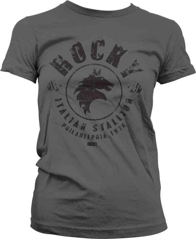 Rocky Dames Tshirt -M- Italian Stallion Grijs
