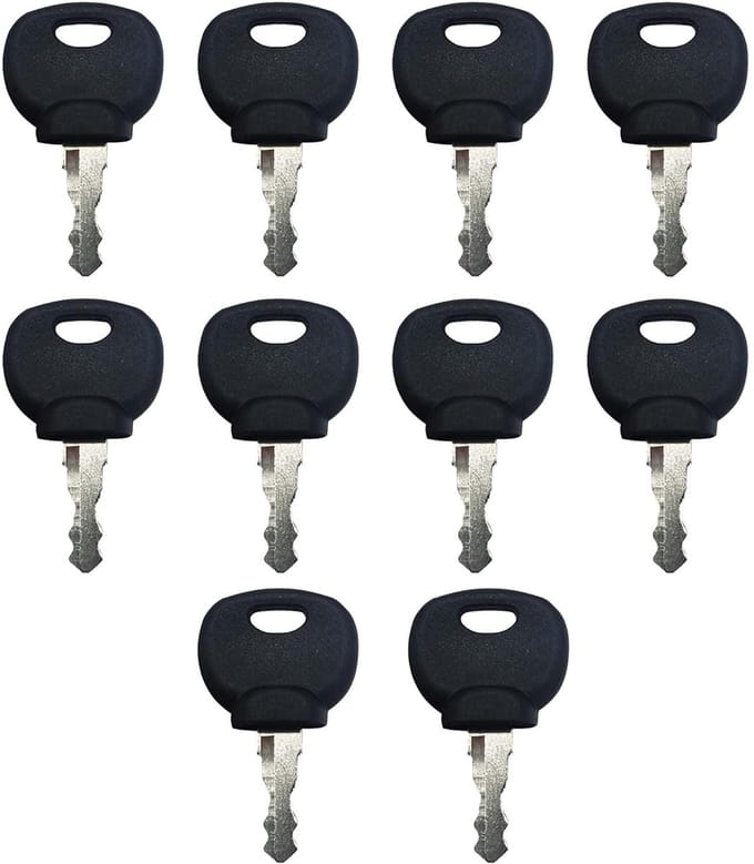Contactsleutel Set - Universele Sleutels - Machine Starten - 10 Stuks Pakket - 5.5 x 3.2 cm