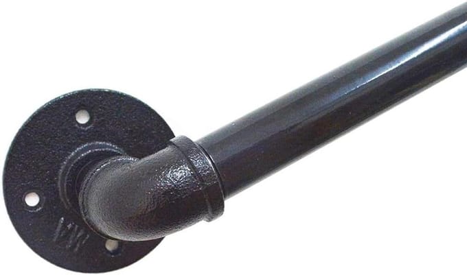 Wandgrijpstang - Leuning ijzer - Veilig traplopen - Antislip industrieel - 4 m - Zwart