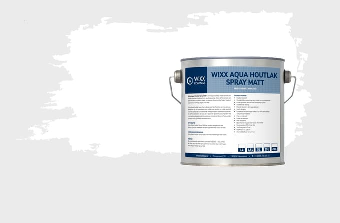 Wixx Aqua Houtlak Spray Matt - 20L - Wit