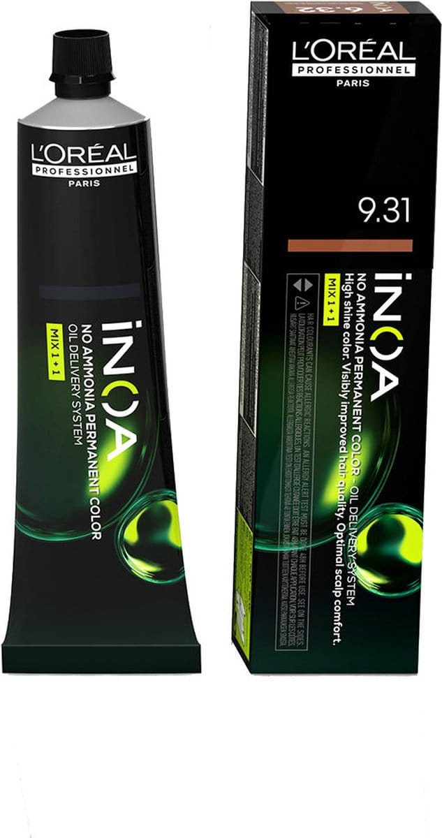 Permanente Kleur L'Oreal Professionnel Paris Inoa Color Nº 9.31 Heel licht blond (60 g)