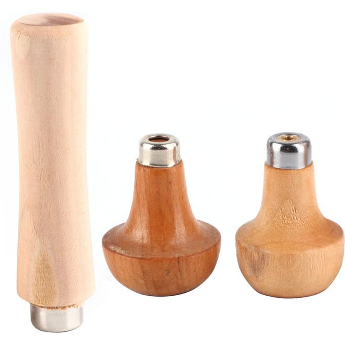 3 stuks Houten Handvat voor Vijl Snijgereedschap Ambacht DIY Handgereedschap Mes beige