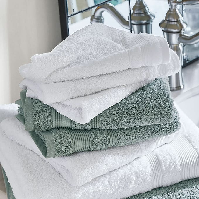 LOBERON Handdoek set van 4 Bourogne petrol