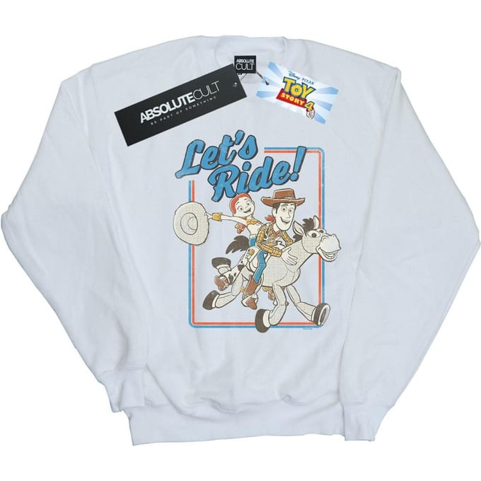 Disney Heren Toy Story 4 Let´s Ride Sweatshirt (Wit)