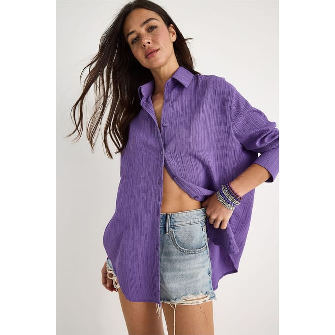 Oversized Textuur Shirt