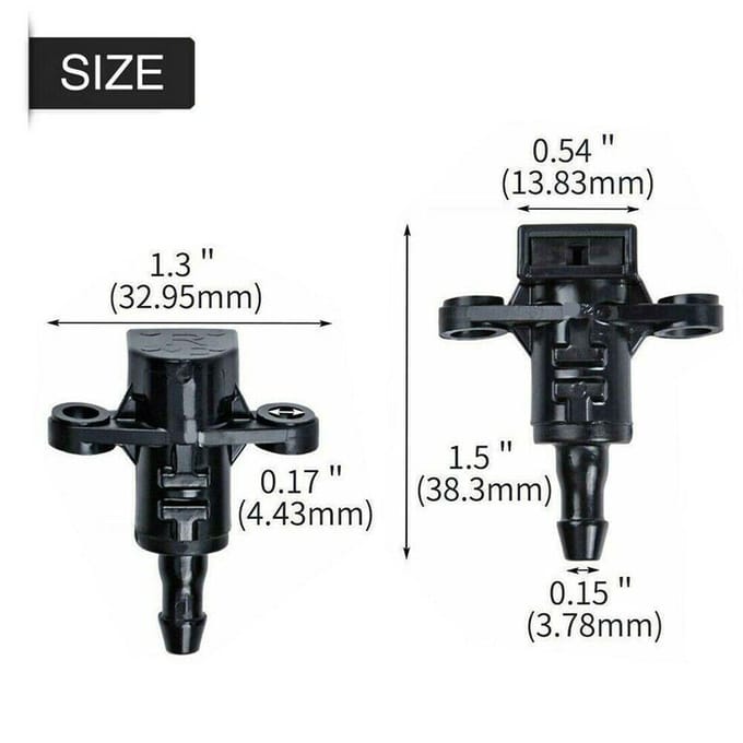 Paire de buses de lavage de pare-brise, Jet pour Kia Ceed Picanto Rio 2011 – 2018 black