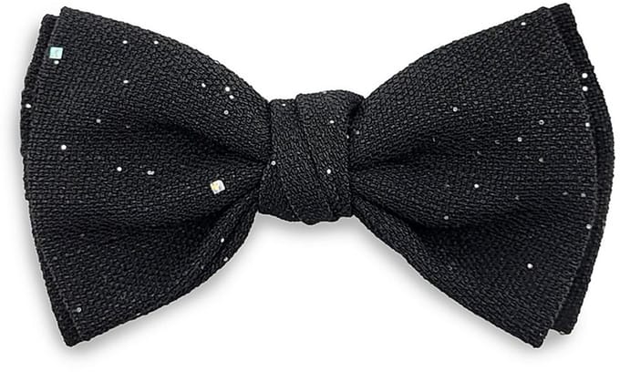 Sir Redman - Strikken - strik Midnight Spark - zwart / zilver glitter