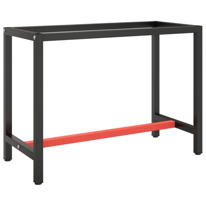 vidaXL - Werkbankframe - 110x50x79 - cm - metaal - matzwart - en - matrood