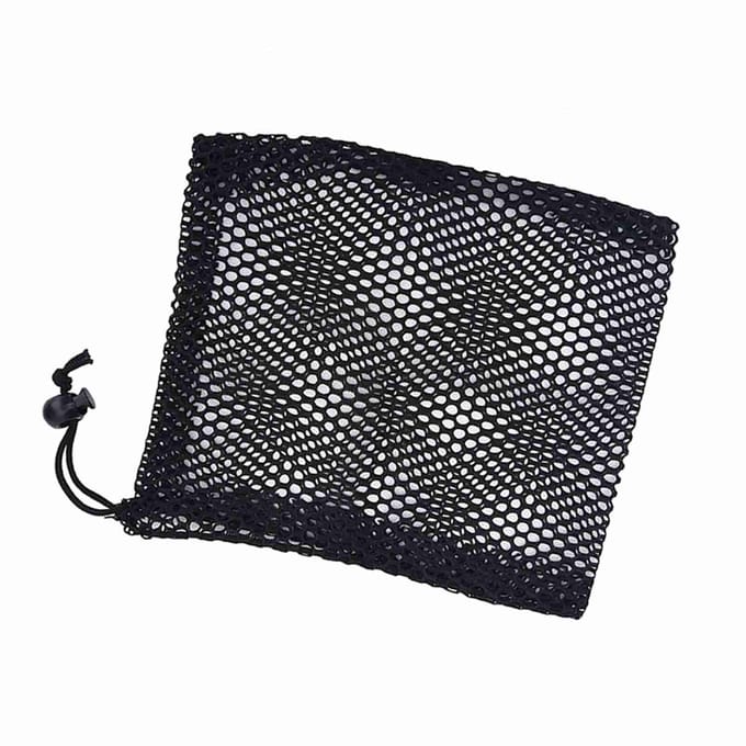 Pochette à cordon en nylon noir pour balles de golf (M) Small gray