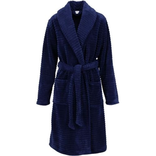 Fluweelzachte dames badjas nachtblauw Ringella - Blauw - Maat - 50