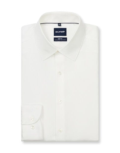 OLYMP Level Five Overhemd, Body Fit, New York Kent, Lichtbeige